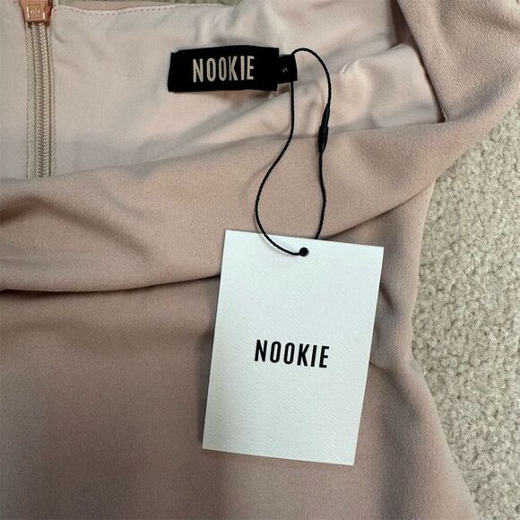 NWT Nookie Rendezvous Midi Dress Women's Size S Beige Square Neck - Picture 3 of 7